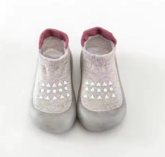 chaussure bebe souple grise