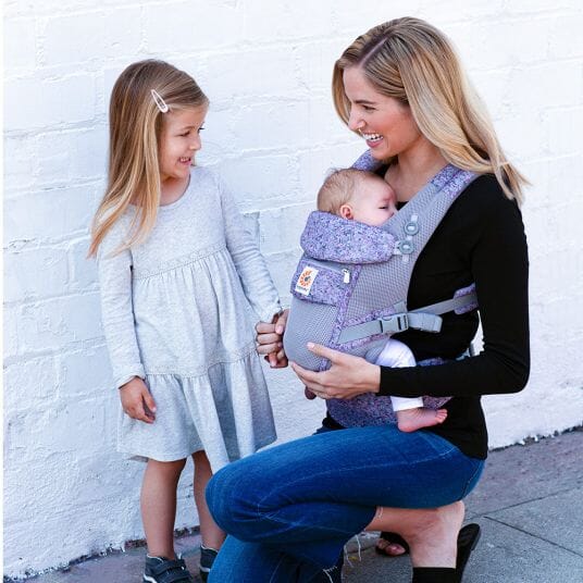 Porte Bébé - BreathBabyBag™ - Mauve Lavande - Promenade bébé