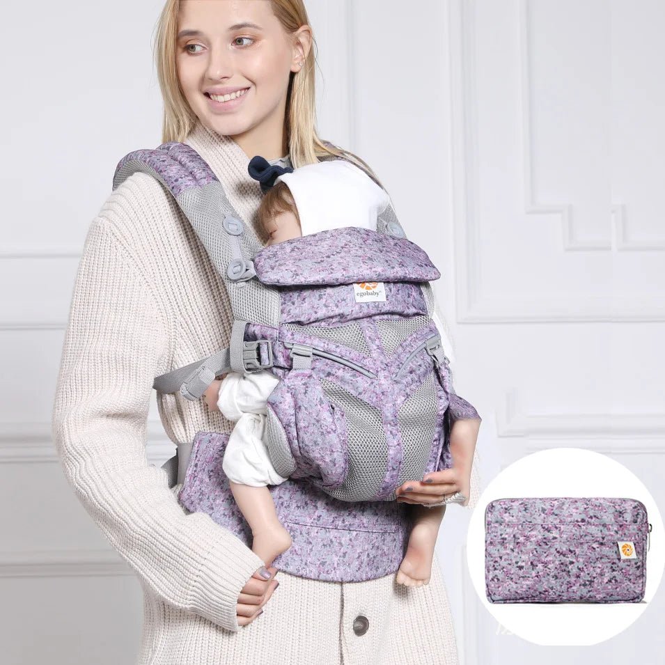 Porte Bébé - BreathBabyBag™ - Mauve Lavande - Promenade bébé