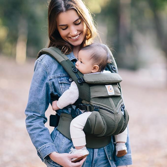 Porte Bébé - BreathBabyBag™ - Vert Olive - Promenade bébé