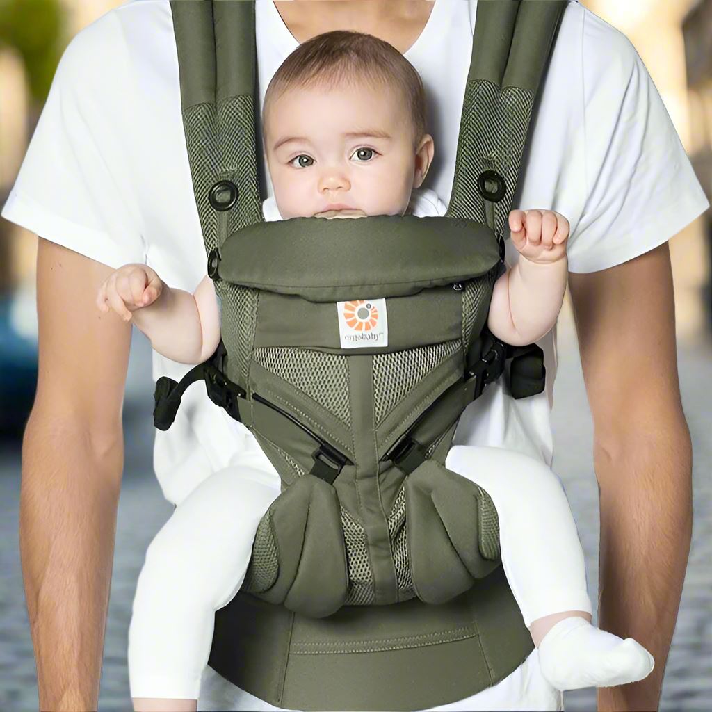 Porte Bébé - BreathBabyBag™ - Vert Olive - Promenade bébé
