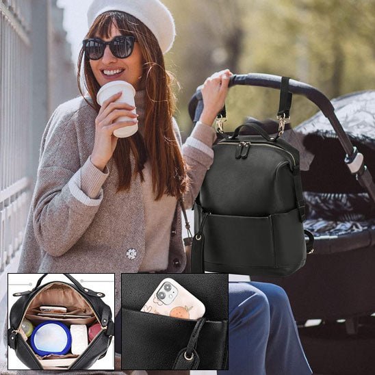 sac a langer bebe multifonction | Cuir PU - Promenade bébé
