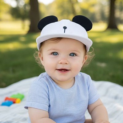 bebe portant casquette bebe beige