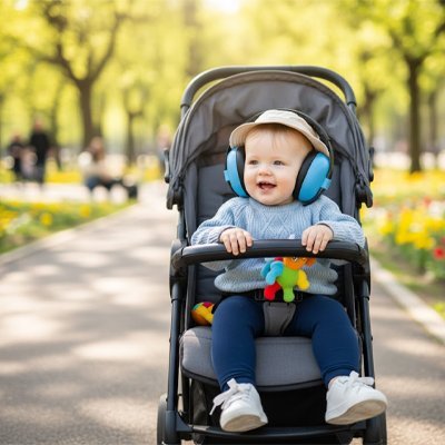 Casque anti bruit bébé | Confort Ajustable - Promenade bébé