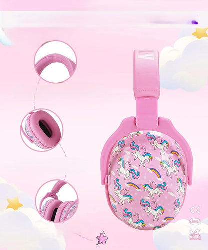 casque anti bruit pour bebe | Licorne Rose - Promenade bébé