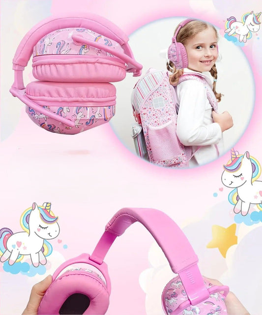 casque anti bruit pour bebe | Licorne Rose - Promenade bébé