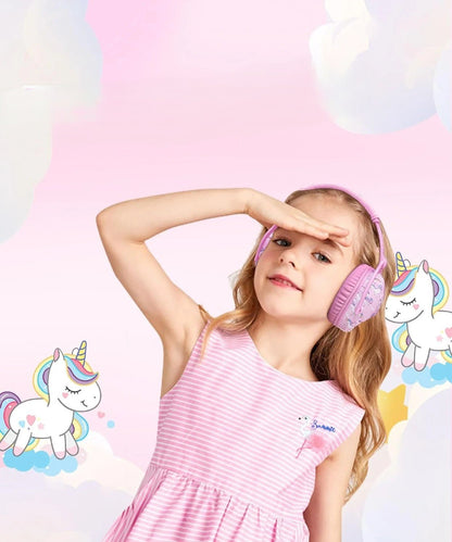 casque anti bruit pour bebe | Licorne Rose - Promenade bébé