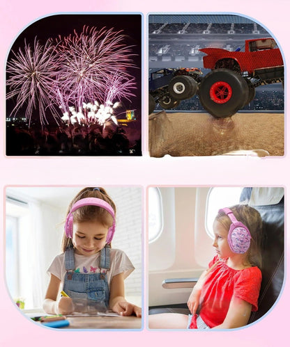 casque anti bruit pour bebe | Licorne Rose - Promenade bébé