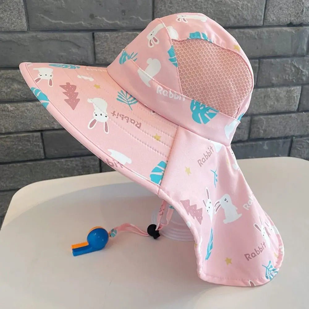 chapeau bébé fille | Anti - UV avec sifflet - Promenade bébé