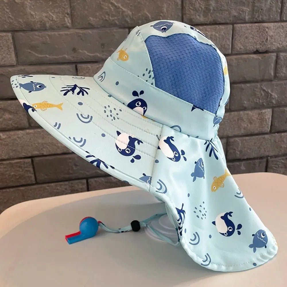 chapeau bébé fille | Anti - UV avec sifflet - Promenade bébé