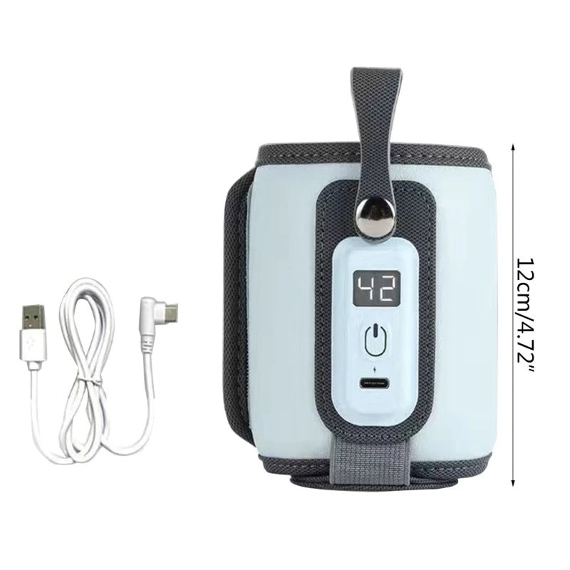 chauffe biberon portatif bleu avec charge USB