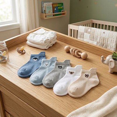 Chaussette bebe | Ultra - Douce Antidérapante - Promenade bébé