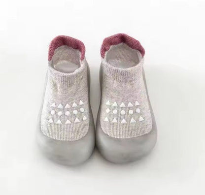 chaussure bebe souple grise