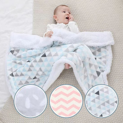 Couverture bebe | Double - Face Microfibre - Cachemire - Promenade bébé