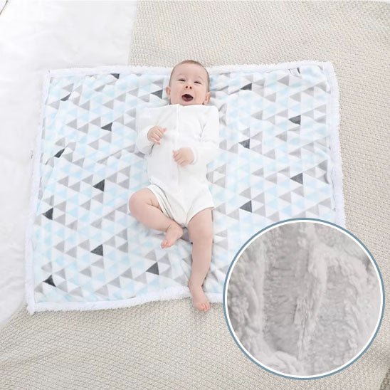 Couverture bebe | Double - Face Microfibre - Cachemire - Promenade bébé