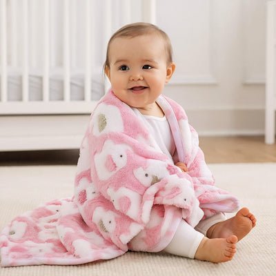 Couverture bebe | Éléphant Ultra - douce - Promenade bébé