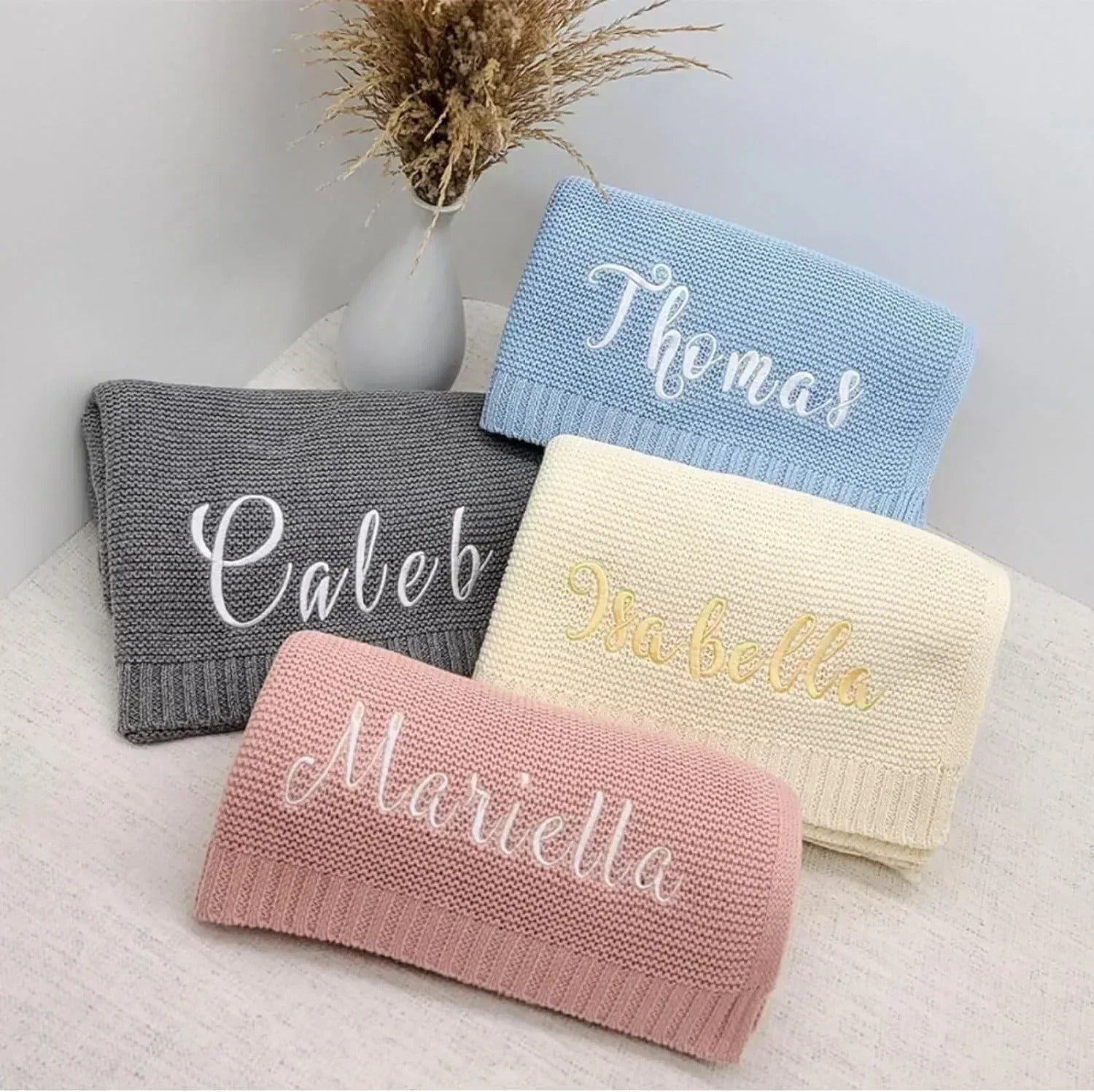Couverture bebe en crochet | Douceur Personnalisée - Promenade bébé