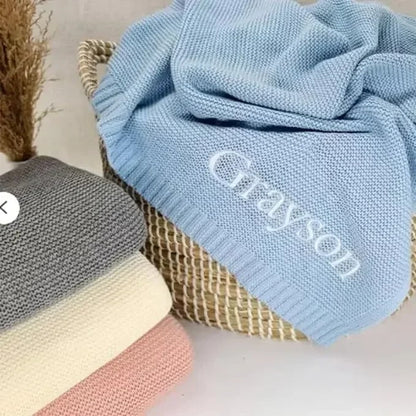 Couverture bebe en crochet | Douceur Personnalisée - Promenade bébé