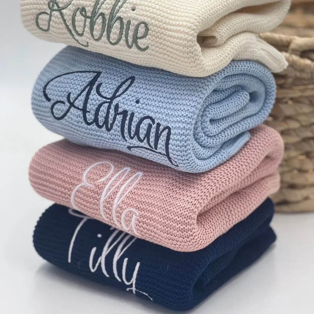 Couverture bebe en crochet | Douceur Personnalisée - Promenade bébé