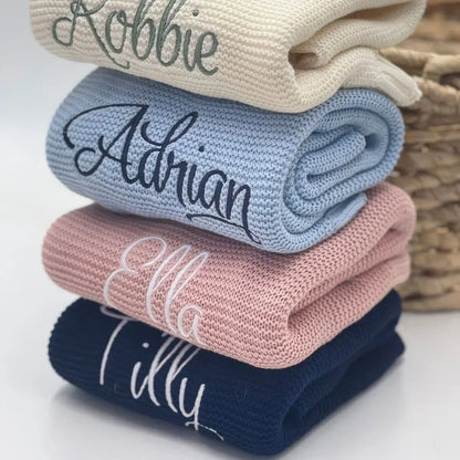Couverture bebe en crochet | Douceur Personnalisée - Promenade bébé