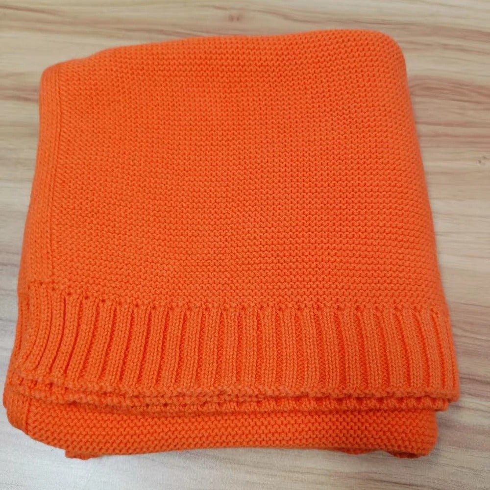 Couverture bebe tricot | Coton personnalisée hypoallergénique - Promenade bébé