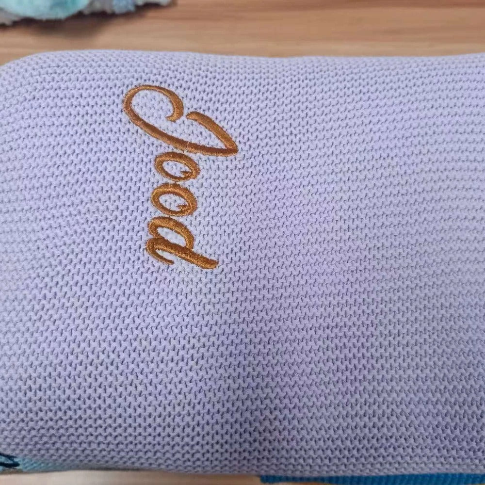 Couverture bebe tricot | Coton personnalisée hypoallergénique - Promenade bébé