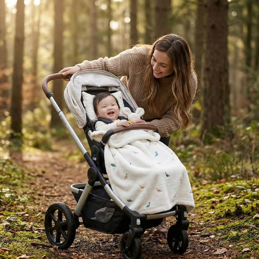 Couverture bébé | Ultra - douce 100% Coton Naturel - Promenade bébé