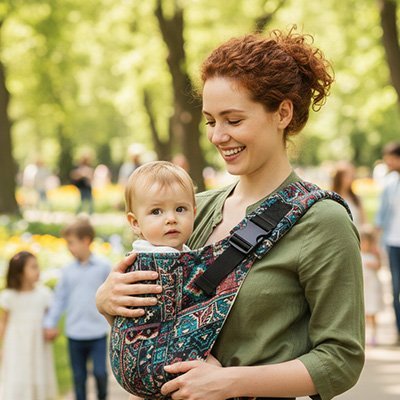 Écharpe de portage bébé | Confort Optimal - Promenade bébé