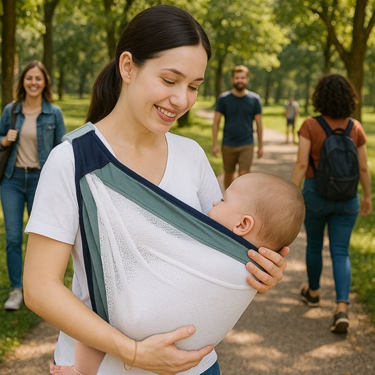 Echarpe de portage | Ergonomique Stylé - Promenade bébé