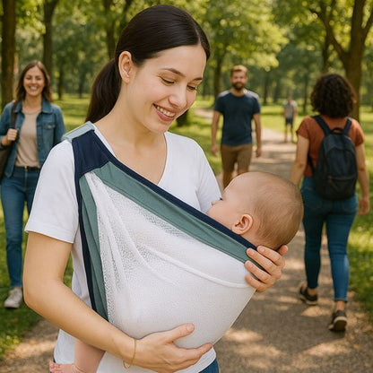 Echarpe de portage | Ergonomique Stylé - Promenade bébé