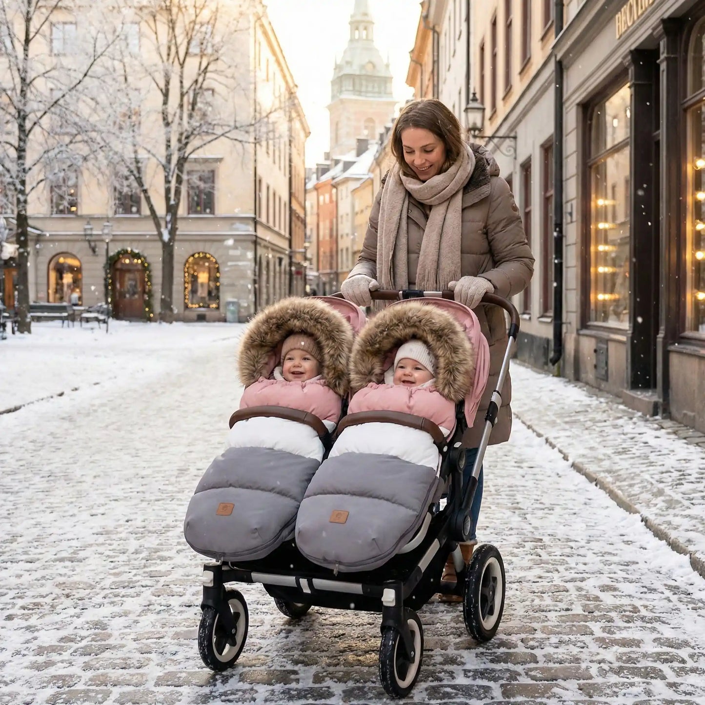 maman-poussant-jumeaux-en-poussette-en-chanceliere
