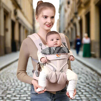 Porte Bébé - BreathBabyBag™ - Rose Maille - Promenade bébé