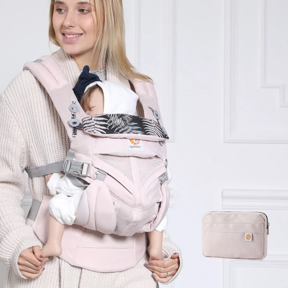 Porte Bébé - BreathBabyBag™ - Rose Maille - Promenade bébé