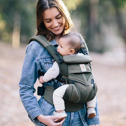 Porte Bébé - BreathBabyBag™ - Vert Olive - Promenade bébé