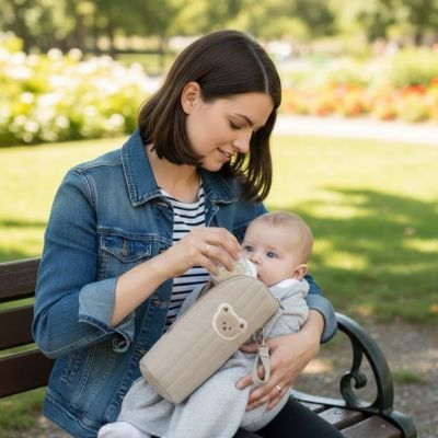 Porte biberon | Pratique et Sécurisé - Promenade bébé