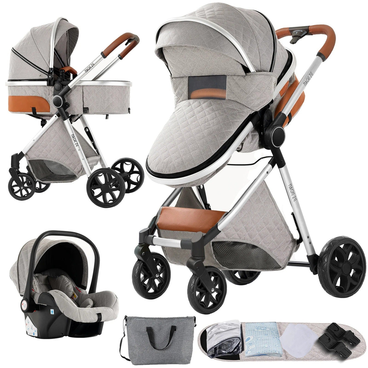 Poussette bébé | 3 en 1 Ultra - Légère - Promenade bébé