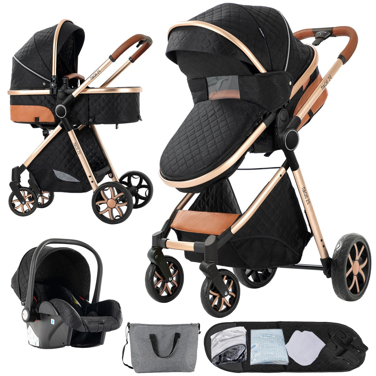 Poussette bébé | 3 en 1 Ultra - Légère - Promenade bébé