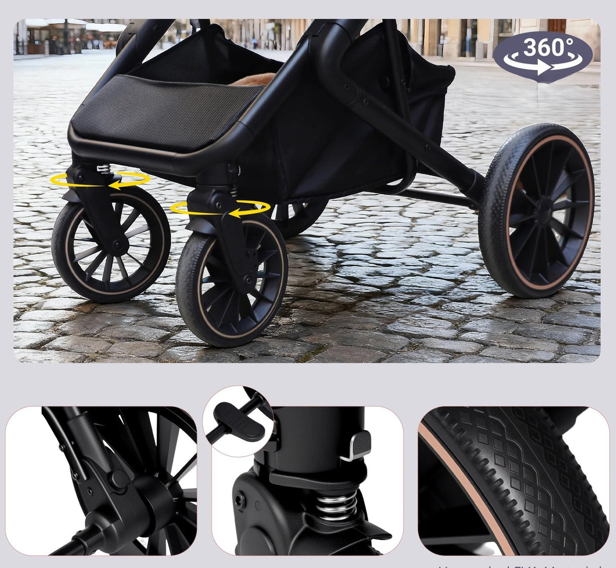 roue poussette compacte bebe