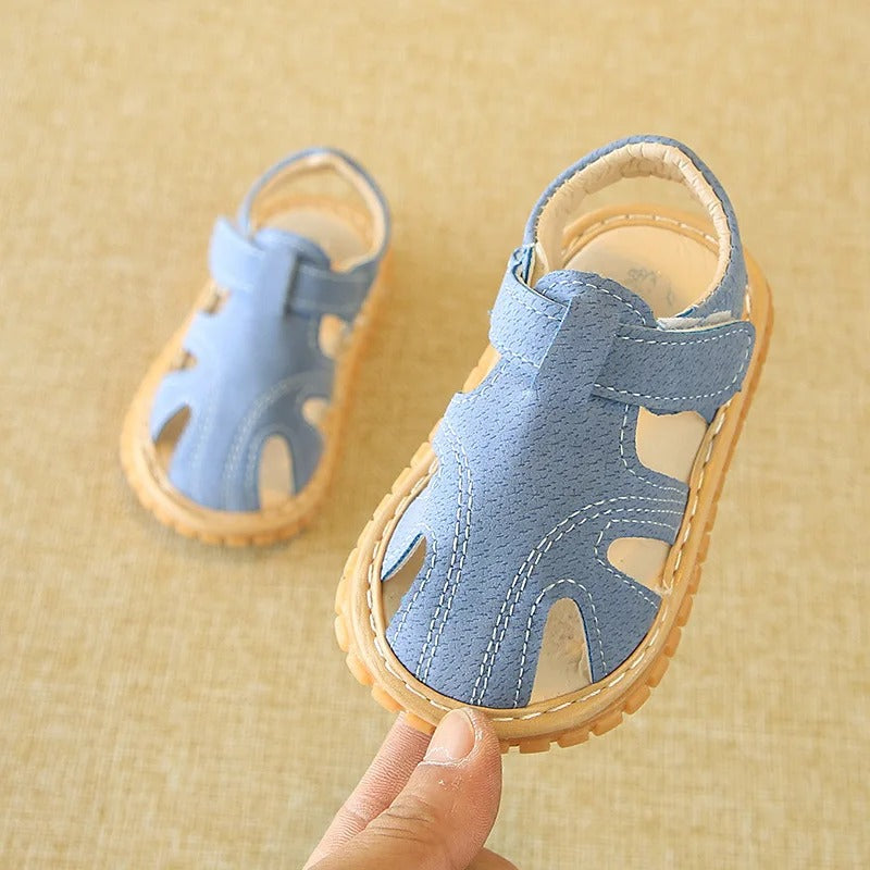 sandale bebe antidérapante bleue