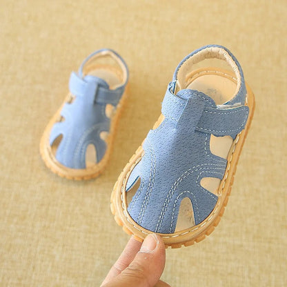 sandale bebe antidérapante bleue