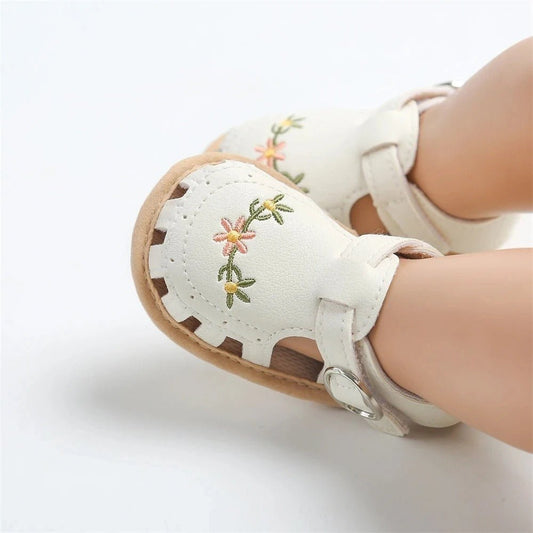 sandale bebe fille | Brodée Confort - Promenade bébé