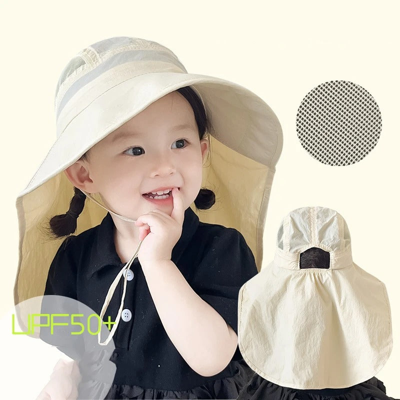 vu arrière chapeau bebe anti UV